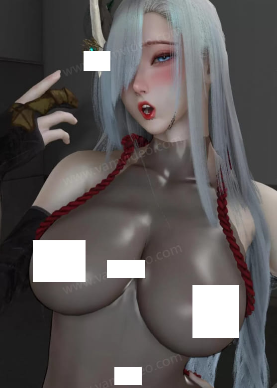 被催眠的申鹤[3D/NTR/中配]情趣连体黑丝小母狗侵犯